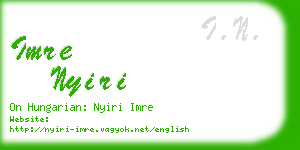 imre nyiri business card